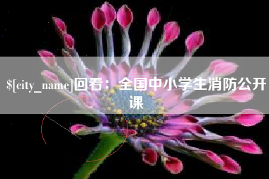 广东回看：全国中小学生消防公开课