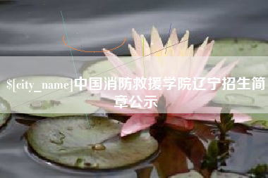 广东中国消防救援学院辽宁招生简章公示