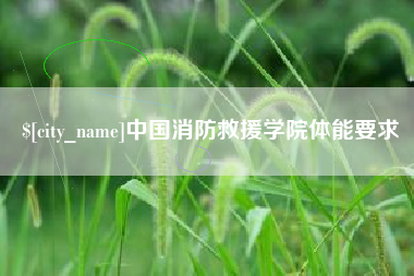 广东中国消防救援学院体能要求