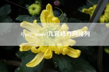 广东九宫格方向排列