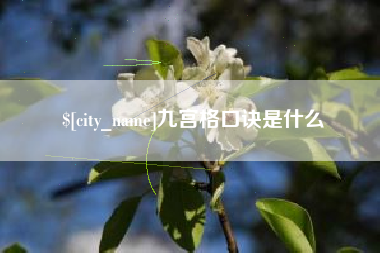 广东九宫格口诀是什么