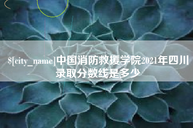 广东中国消防救援学院2021年四川录取分数线是多少