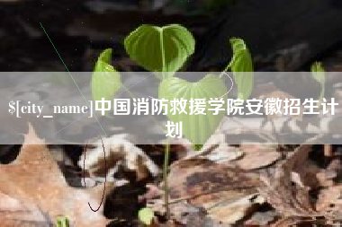 广东中国消防救援学院安徽招生计划