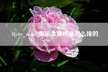 广东奥运金牌榜是怎么排的