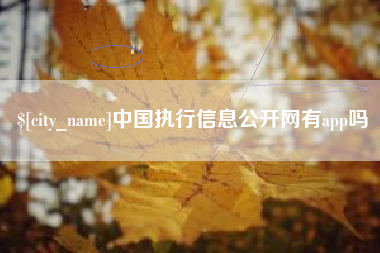广东中国执行信息公开网有app吗