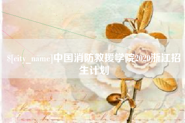 广东中国消防救援学院2020浙江招生计划