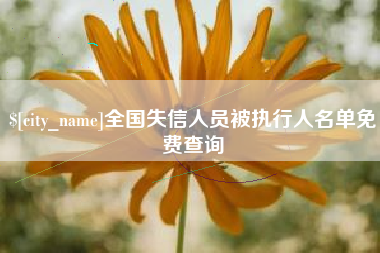 广东全国失信人员被执行人名单免费查询