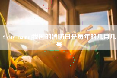 广东我国的消防日是每年的几月几号
