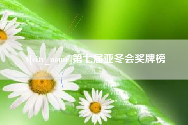 广东第七届亚冬会奖牌榜