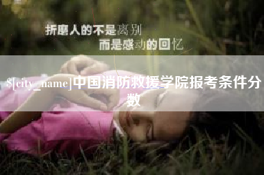 广东中国消防救援学院报考条件分数