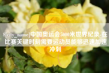 广东中国奥运会5000米世界纪录-在比赛关键时刻需要运动员能够迅速加速冲刺