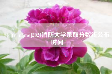 广东2024消防大学录取分数线公布时间