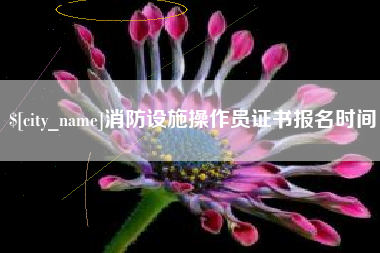 广东消防设施操作员证书报名时间