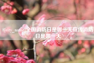 广东全国消防日是哪一天宣传消防日是哪一天