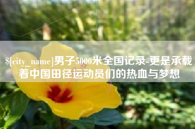 广东男子5000米全国记录-更是承载着中国田径运动员们的热血与梦想