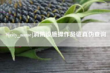 广东消防设施操作员证真伪查询