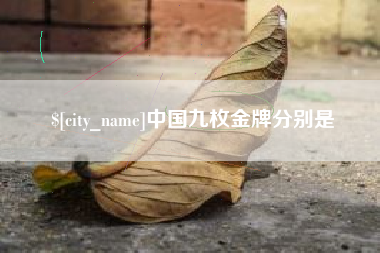 广东中国九枚金牌分别是