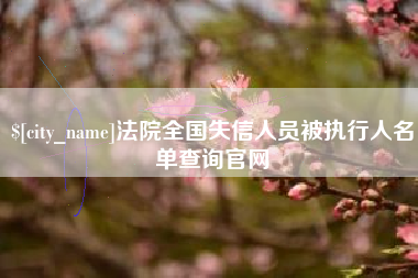 广东法院全国失信人员被执行人名单查询官网