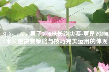 广东男子5000米长跑决赛-更是对5000米长跑决赛策略与技巧完美运用的体现 广东男子5000米长跑决赛-更是对5000米长跑决赛策略与技巧完美运用的体现