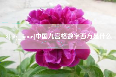广东中国九宫格数字西方是什么