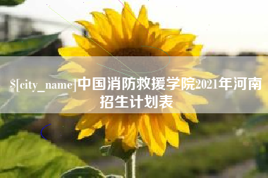 广东中国消防救援学院2021年河南招生计划表