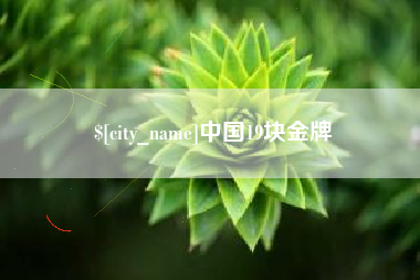 广东中国19块金牌