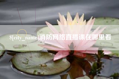 广东消防网络直播课在哪里看