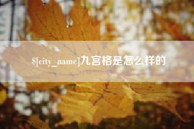 广东九宫格是怎么样的
