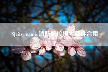 广东消防院校报考条件合集